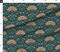 Peach Floral Blue Botanical Cream Flowers Art Deco Traditional Damask Custom Printed Fabric by Spoonflower Various Fabrics by the Yard or Fat Quarter